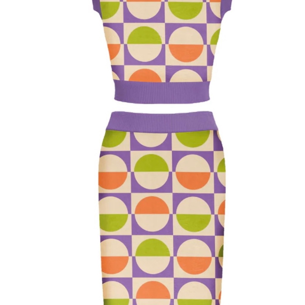 Colorful Geometric Patterned Skirt